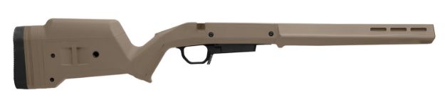 Picture of Magpul MAG1207-FDE Hunter American Stock Flat Dark Earth Adjustable Synthetic Stock with Aluminum Chassis for Short Action Ruger American Right Hand Includes STANAG Mag Well