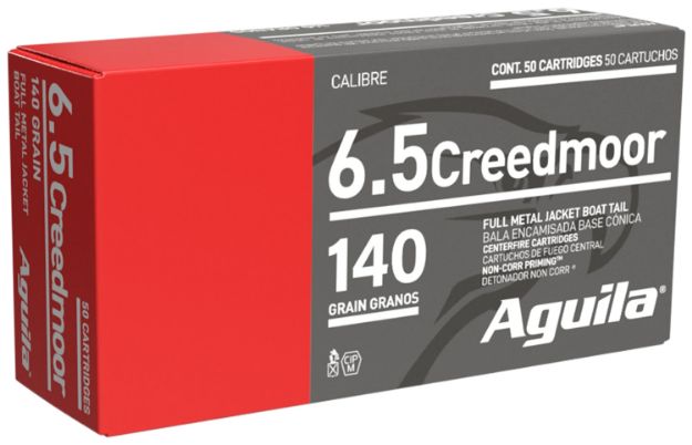 Picture of Aguila 1E650110 Target & Range Rifle 6.5Creedmoor 140gr Full Metal Jacket Boat Tail 20 Per Box/25 Case