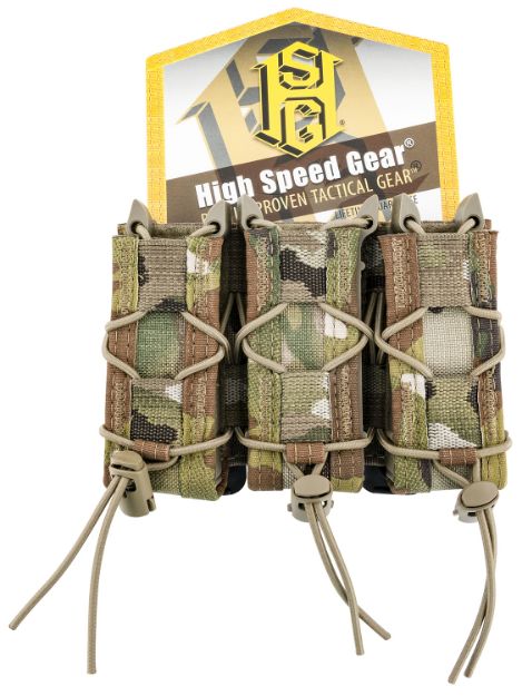 Picture of High Speed Gear 11PT03MC TACO Mag Pouch Triple MultiCam Nylon MOLLE Compatible w/ Pistol