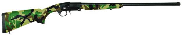 Picture of Charles Daly 930336 101  Full Size 410 Gauge Break Open 3" 1rd 26" Blued Steel Barrel & Receiver, Fixed Woodland Camo Synthetic Stock