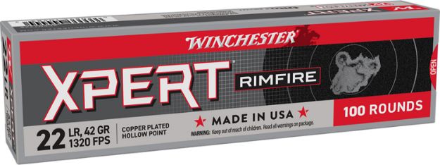 Picture of Winchester Ammo XPERT22X Xpert Rimfire 22LR 42gr Copper Hollow Point 100 Per Box/20 Case