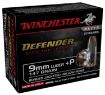 Picture of Winchester Ammo S9MMPDB2 Defender  9mmLuger+P 147gr Bonded Jacket Hollow Point 20 Per Box/10 Case