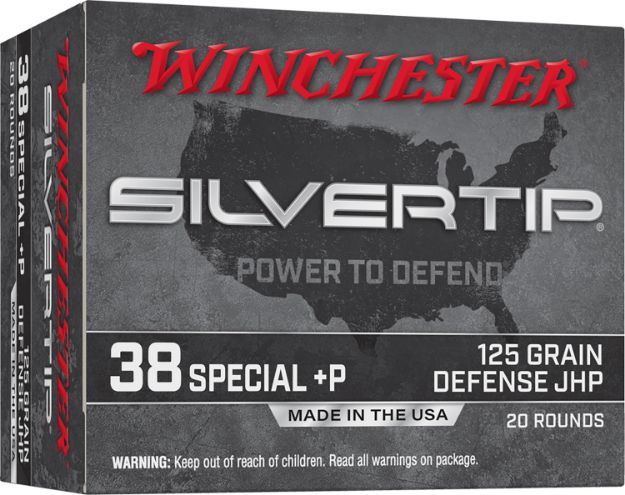 Picture of Winchester Ammo W38PST Silvertip  38Special+P 125gr Silvertip Jacket Hollow Point 20 Per Box/10 Case