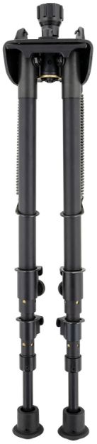 Picture of Harris Bipods S-25CP Swivel 25C Picatinny, 13.50-27", Black Steel/Aluminum, Rubber Feet