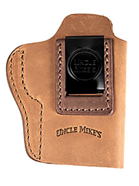 Picture of Uncle Mikes-leather(1791) UMIWB4BRWA Inside the Waistband  IWB, Size 04, Brown Leather, Compatible w/Glock 17/19, Belt Clip Mount, Right Hand