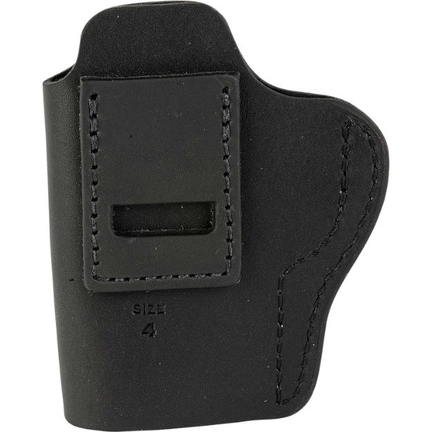 Picture of Uncle Mikes-leather(1791) UMIWB4MBLA Inside the Waistband  IWB Size 04 Matte Black Leather Belt Clip Fits Glock 17/19, Right Hand