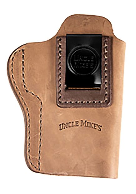 Picture of Uncle Mikes-leather(1791) UMIWB5BRWA Inside the Waistband  IWB Size 05 Brown Leather Belt Clip Fits Sig P320 Right Hand