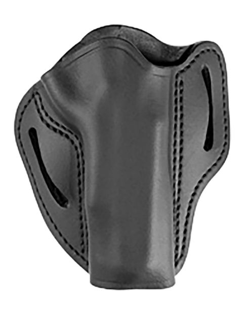 Picture of Uncle Mikes-leather(1791) UMOWB3MBLR Outside The Waistband Holster OWB Size 03 Matte Black Leather Belt Slide Fits 1911 5" Right Hand