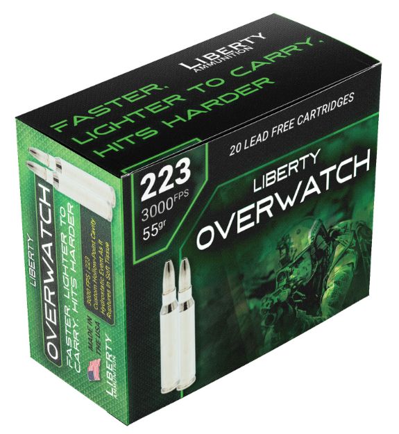 Picture of Liberty Ammunition LAOW223553000 OverWatch  223Rem 55gr 20 Per Box/50 Case