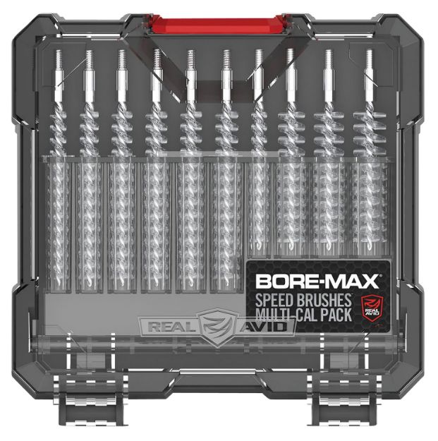 Picture of Real Avid AVBMSBS Bore-Max Speed Brush Set Multi-Caliber Nickel-Plated