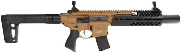 Picture of Sig Sauer Airguns AIRMCXCANEBRAKE MCX Canebrake Air  CO2 (Not Included) 177 Pellet 30rd, FDE Metal Rec, Removable Fixed Black Synthetic Stock, Flat Trigger, Flip-Up Sights