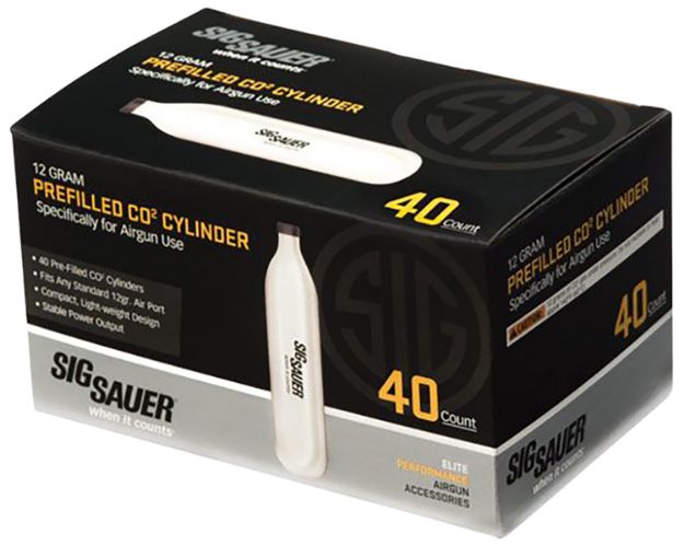 Picture of Sig Sauer Airguns AC1240 CO2 Cylinders Cartridges, 12 Grams, 40 Per Box