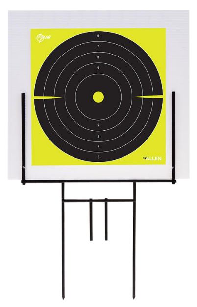 Picture of EZ-Aim 15309 Portable Range Target Stand  Black Steel 18" W x 19" H Includes 2 Adhesive Targets