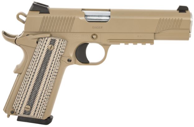 Picture of Tisas 10100505 1911 Duty 45 ACP 8+1 5" Black Steel Barrel, Flat Dark Earth Cerakote Serrated Steel Slide, Flat Dark Earth Cerakote Steel Frame w/Beavertail, Ambidextrous