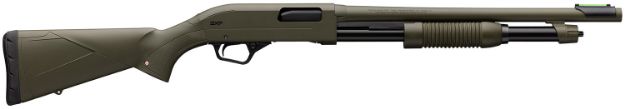 Picture of Winchester Repeating Arms 512425695 SXP Defender 20 Gauge 3" 5+1 (2.75") 18", OD Green, Synthetic Furniture, TruGlo Fiber Optic Sight