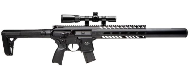 Picture of Sig Sauer Airguns AIRMCX177G2BLKSCOPE MCX Air Gen 2 CO2 177 Pellet 18" 30rd, Black, M-LOK Handgaurd, Flat Trigger, C02 Storage QD Stock, Reduced Angle Grip, 1-4x24mm Scope