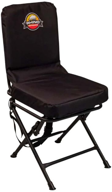 Picture of Rhino Blinds RC2281 Padded Swivel Hunting Chair  360 Degree Swivel Black 600D Polyester