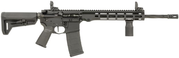 Picture of Maxim Defense MXM49737 MD15 L 5.56x45mm NATO 30+1 16" Fluted Barrel, Black, M-LOK Handguard, Magpul Furniture, SL-K Stock, MBUS Sights, Blackout Defense Flat Trigger