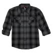 Picture of Hornady Gear 32225 Flannel Shirt  2XL Gray/Black,  Cotton/Polyester, Relaxed Fit Button Up