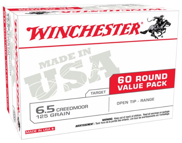 Picture of Winchester Ammo USA65CMVP USA Ready  6.5Creedmoor 125gr Open Tip 60 Per Box/4 Case *Value Pack