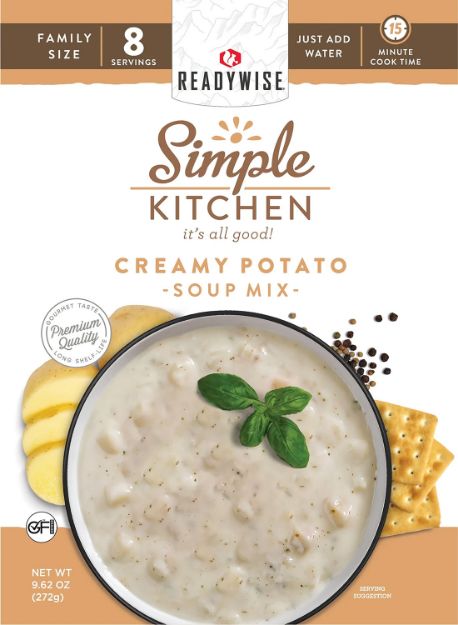 Picture of ReadyWise RWSK05066 Simple Kitchen Creamy Potato Soup 8 Servings Per Pouch, 6 Per Case