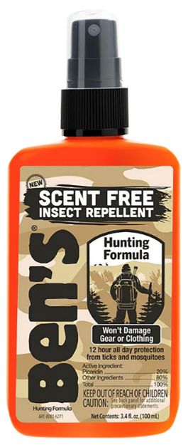 Picture of Adventure Medical Kits 00067366 Ben's Hunting Formula Unscented 3.40 oz Spray Repels Mosquitos/Ticks Effective Up to 12 hrs