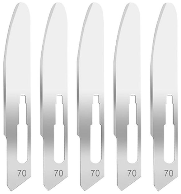 Picture of Hogue 35887 Expel Replacement Blades High Carbon Steel Blade #70 5 Blades