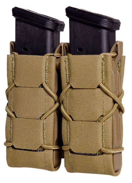 Picture of High Speed Gear 24PT02CB TACO Gen 2 Double Pistol Coyote Brown Nylon MOLLE Compatible w/ Pistol