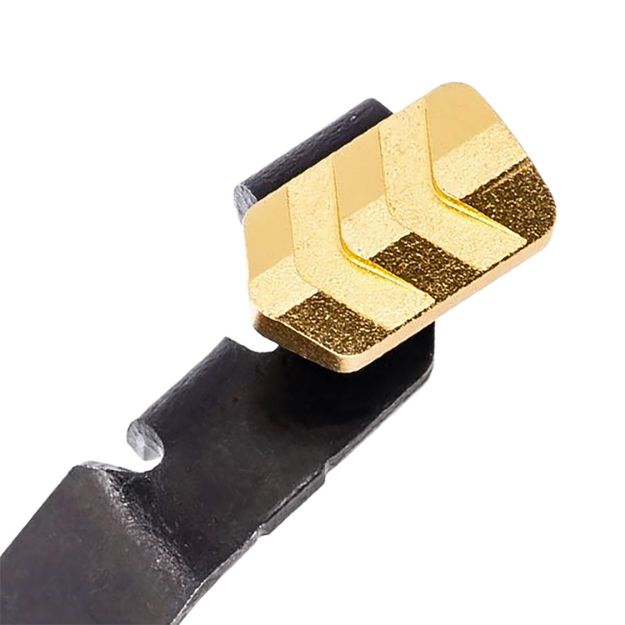 Picture of Tyrant CNC TDGSTOP48GOLD Extended Slide Release  9mm Glock 42/43/43X/48 Gold 6061 Aluminum