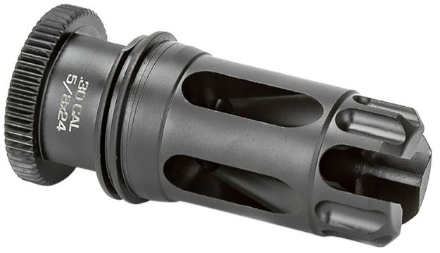 Picture of Griffin Armament DLFC30C5824 Dual-Lok Flash Comp 30/7.62mm Black QPQ Nitride 17-4 PH Stainless Steel 5/8"x24 Threads