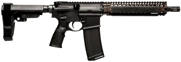 Picture of Daniel Defense 0208806030067 DDM4 MK18 5.56mm 32+1 10.30" Black Threaded Barrel, Black Hardcoat Anodize Aluminum Picatinny Rail Receiver, SBA3 Brace, Black Overmolded Grip, Ambidextrous