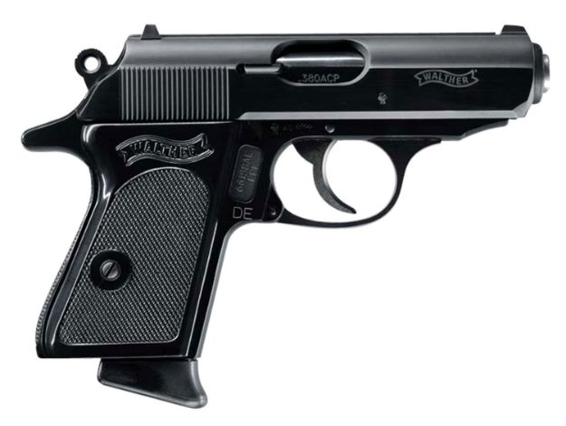 Picture of Walther Arms 4796002 PPK  380 ACP 6+1 3.30" Black Steel Barrel, Black Serrated Zinc Alloy Slide, Black Aluminum Frame w/Beavertail, Black Polymer Grip, Manual Thumb Safety