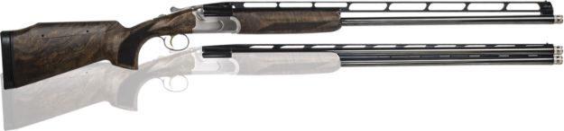 Picture of CZ-USA 06582 All American Trap Combo 12 Gauge 3" 2rd 32" Gloss Blued Barrel, Brushed Stainless Metal Finish, Turkish Walnut Stock with Monte Carlo Adjustable Comb