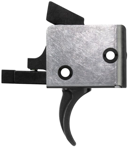 Picture of CMC Triggers 92501 Drop-In  Single-Stage Curved Trigger w/ 4-4.50 lbs Draw Weight & Black/Silver Finish