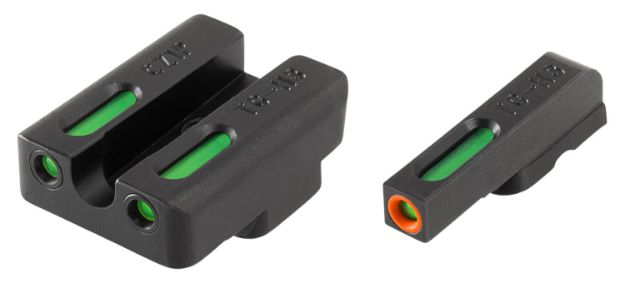 Picture of TruGlo TG13CZ1PC TFX Pro  Black | Green Tritium & Fiber Optic Orange Outline Front Sight Green Tritium & Fiber Optic Rear Sight