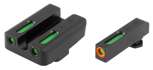 Picture of TruGlo TG13GL2PC TFX Pro  Black | Green Tritium & Fiber Optic Orange Outline Front Sight Green Tritium & Fiber Optic Rear Sight