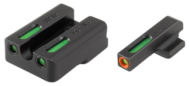 Picture of TruGlo TG13HP1PC TFX Pro  Black | Green Tritium & Fiber Optic Orange Outline Front Sight Green Tritium & Fiber Optic Rear Sight