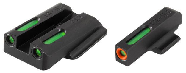 Picture of TruGlo TG13RS2PC TFX Pro  Black | Green Tritium & Fiber Optic Orange Outline Front Sight Green Tritium & Fiber Optic Rear Sight