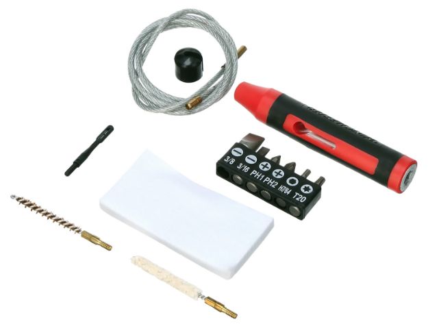 Picture of DAC 17LR Winchester Cleaning Kit 17 Cal Rifle/12 Pieces Black/Red