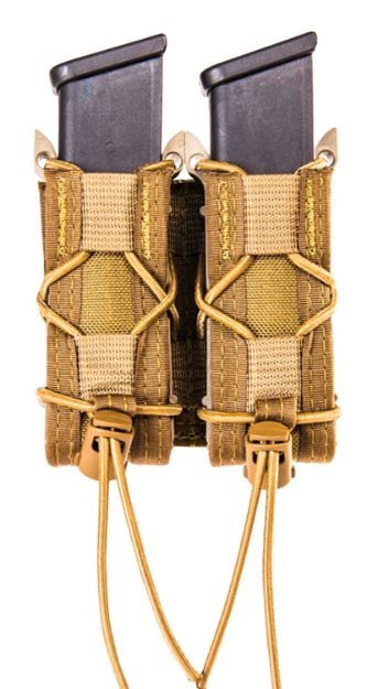 Picture of High Speed Gear 13PT12CB TACO Mag Pouch Double Coyote Brown Nylon Belt Compatible w/ Pistol