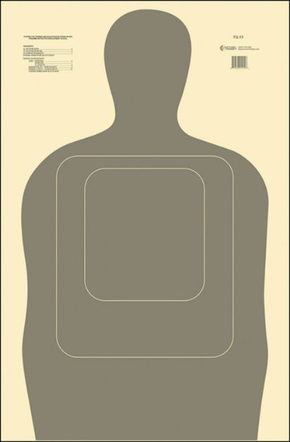 Picture of Action Target TQ15GRAY100 Qualification Standard Silhouette Paper Hanging 24" x 45" Gray/White 100 Per Box