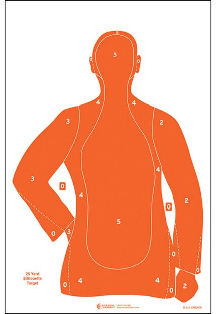 Picture of Action Target B21EORANGE100 Qualification  Silhouette Paper 23" x 35" Orange 100 Per Box