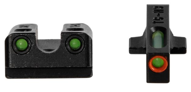 Picture of TruGlo TG13SG4PC TFX Pro  Black | Green Tritium & Fiber Optic Orange Outline Front Sight Green Tritium & Fiber Optic Rear Sight