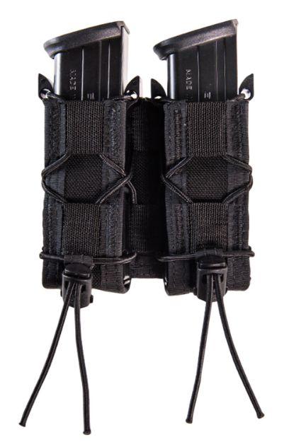 Picture of High Speed Gear 13PT12BK TACO Mag Pouch Double Black Nylon Belt Compatible w/ Pistol