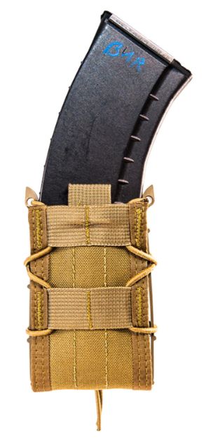 Picture of High Speed Gear 11TA00CB TACO Mag Pouch Single Coyote Brown Nylon MOLLE Compatible w/ Rifle