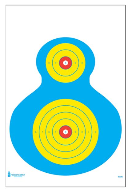 Picture of Action Target PRWB1100 High Visibility  Silhouette Paper 19" x 25" Blue/Yellow 100 Per Box