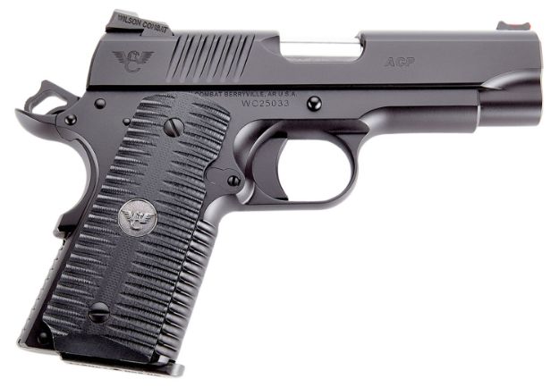 Picture of Wilson Combat ACPCP9 ACP Compact SAO 9mm Luger 4" 8+1 Black Armor-Tuff Carbon Steel Black G10 Eagle Claw Grip