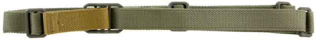 Picture of Blue Force Gear VCAS200OAOD Vickers Sling made of OD Green Cordura with 57"-67" OAL, 2" W, Padded Design & Nylon Adjusters for Rifle & Carbine