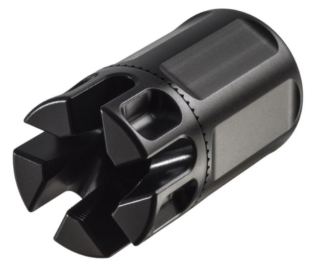 Picture of Primary Weapons 3CQB12A1F CBQ Compensator Black 4140 Steel with 1/2"-28 tpi Threads, 2.50" OAL & 1.375" Diameter For 223 Rem/5.56x45mm NATO AR-Platform