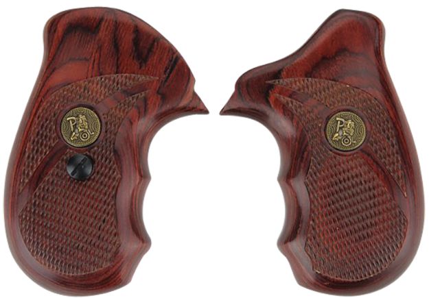 Picture of Pachmayr 63040 Renegade Grip Checkered Rosewood Laminate with Finger Grooves for S&W N Frame